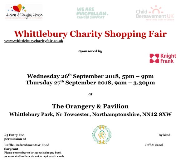 WHITTLEBURY CHARITY SHOPPING FAIR 2018